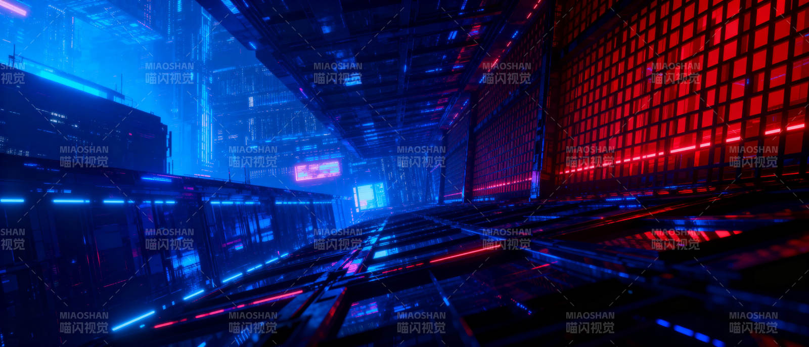 霓虹科技走廊图片