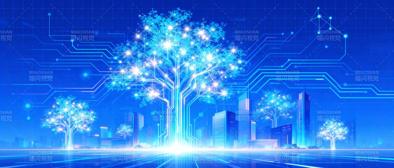 科技之树点亮未来图片