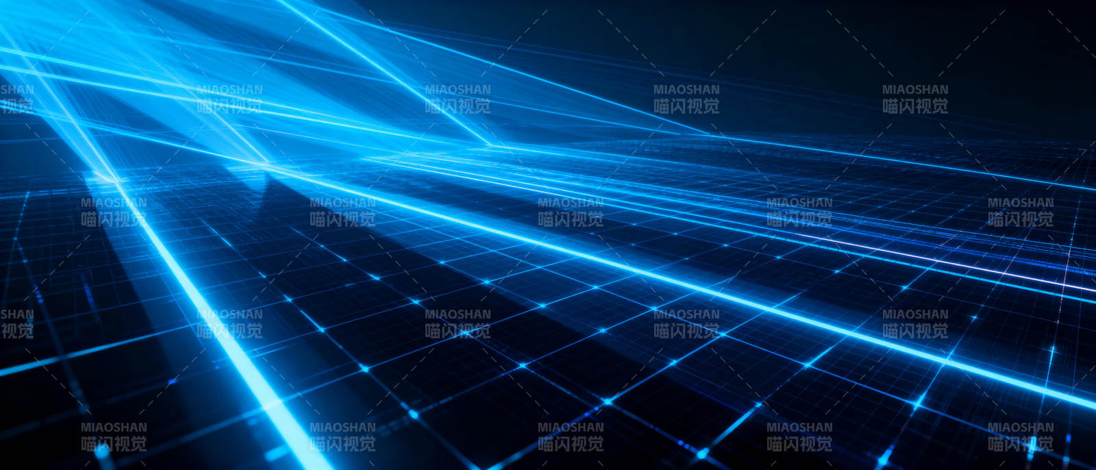 蓝色科技网格图片