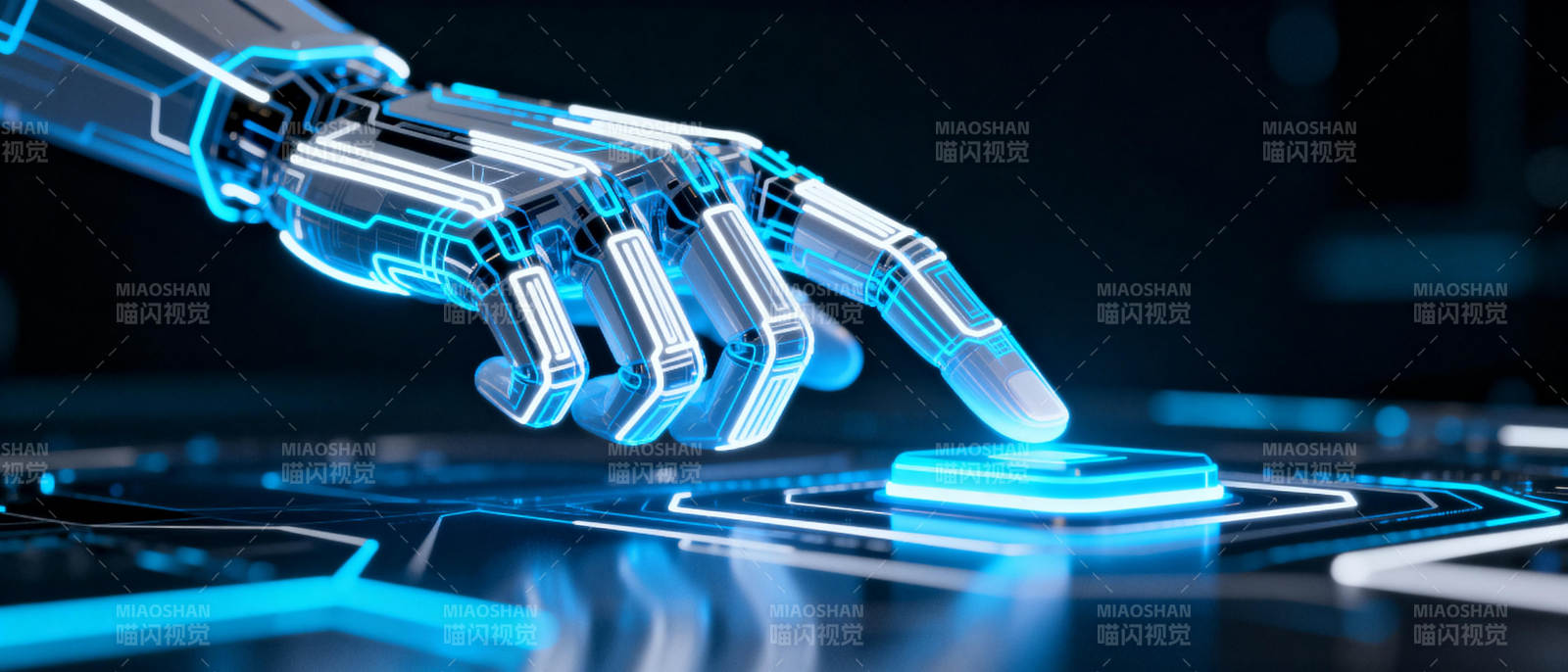 机械手触碰未来图片