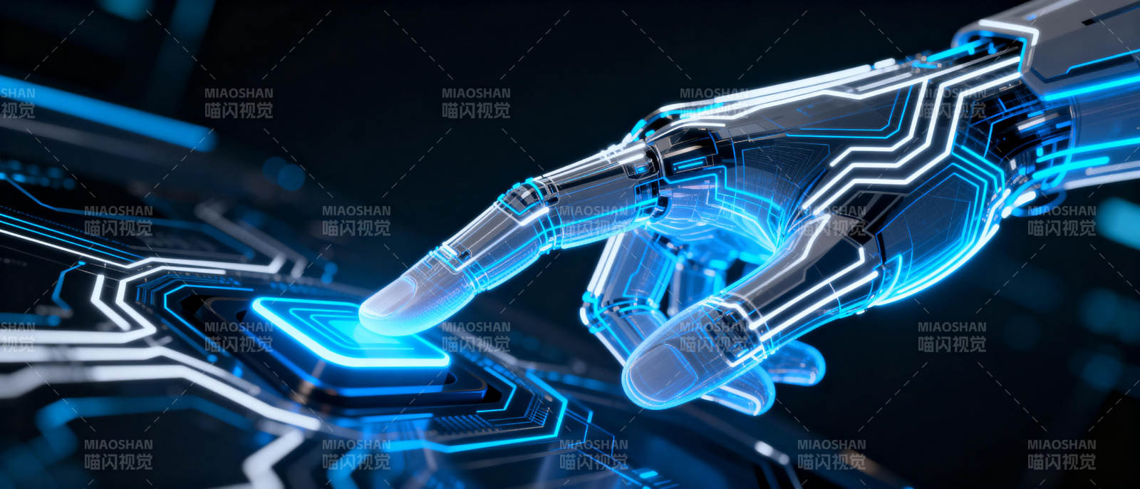 机械手触碰未来图片