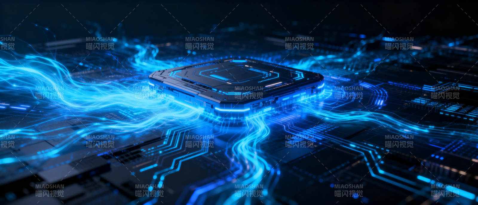 科技芯片能量流动图片