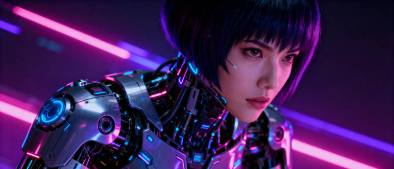 赛博女战士图片