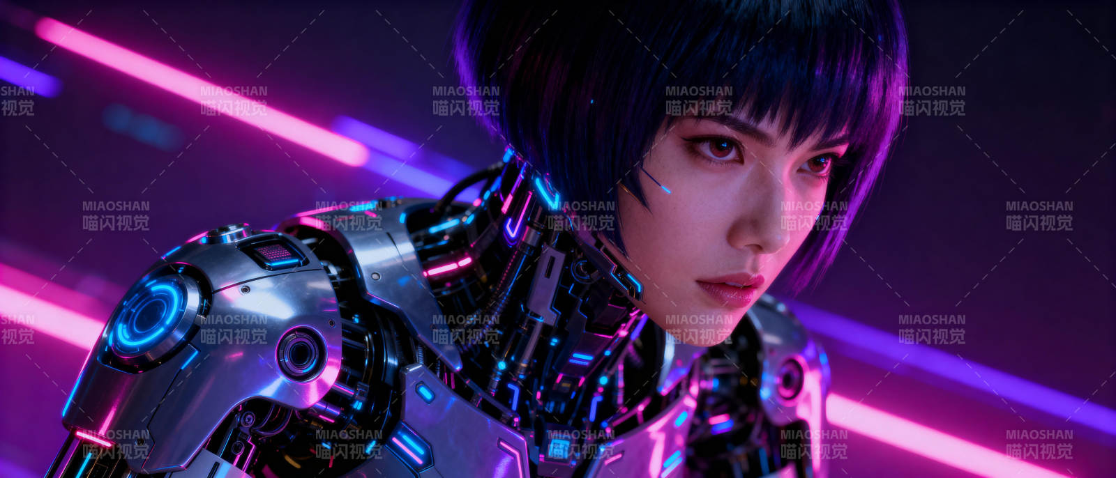 赛博女战士图片