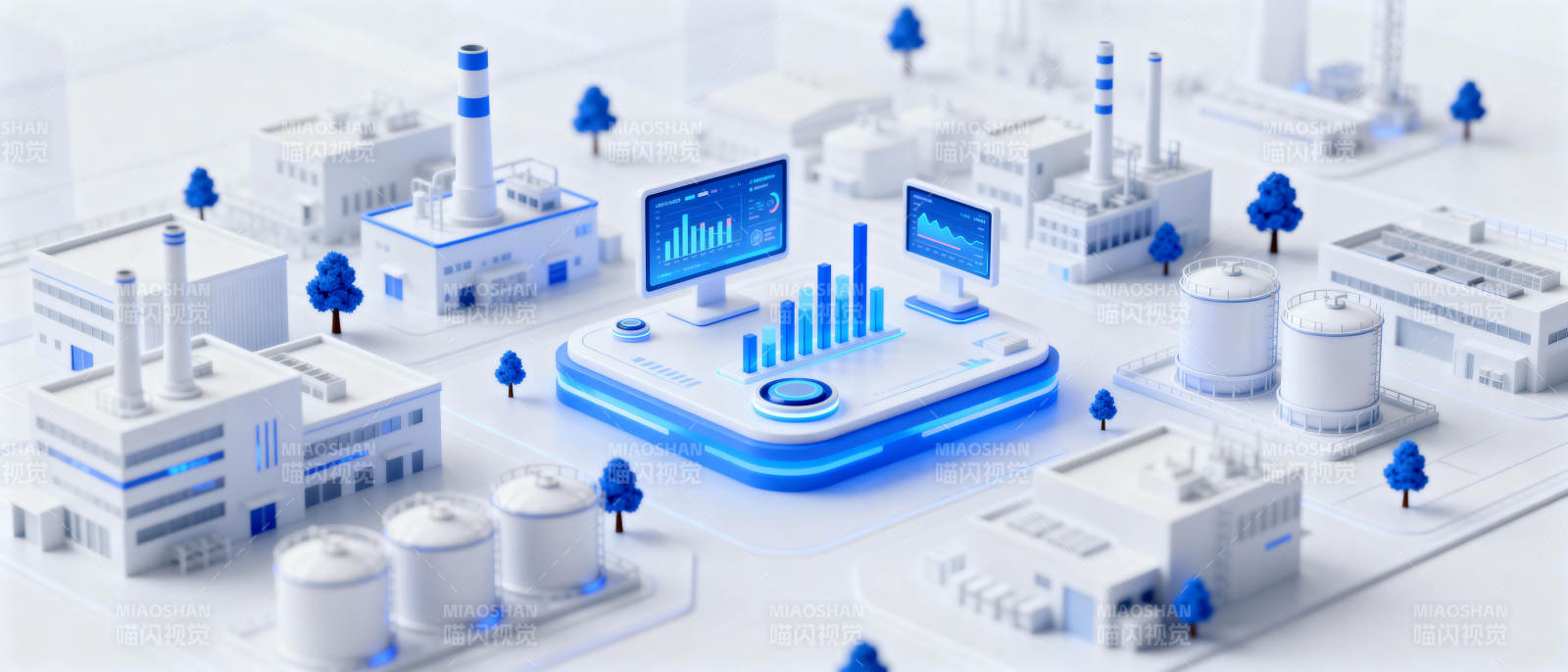 智能工厂全景图图片