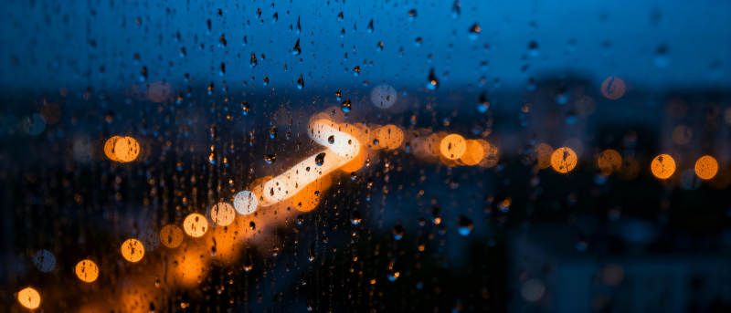 雨夜车灯朦胧图片