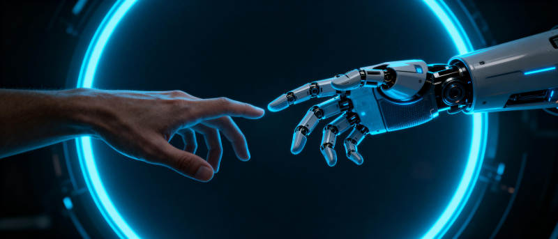 人机触碰未来图片