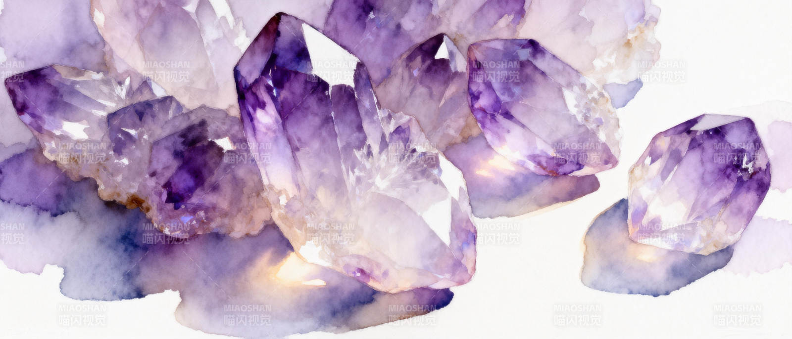 紫水晶晶莹剔透图片