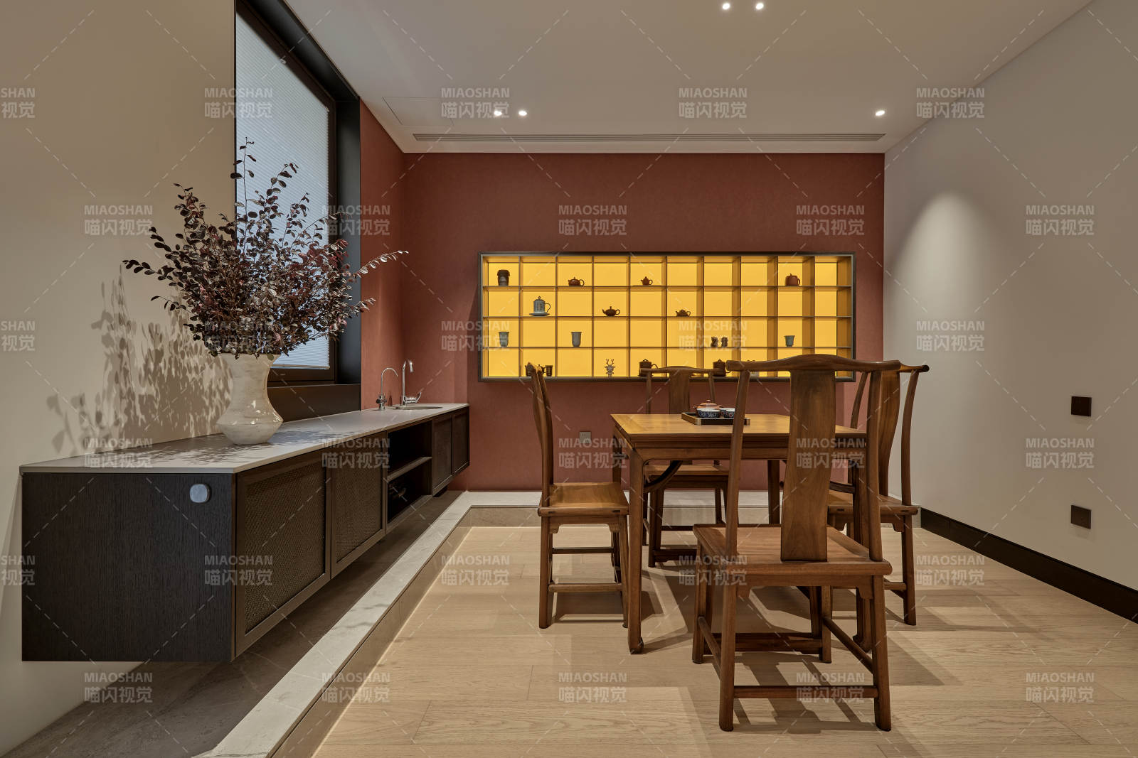 现代中式餐厅设计图片