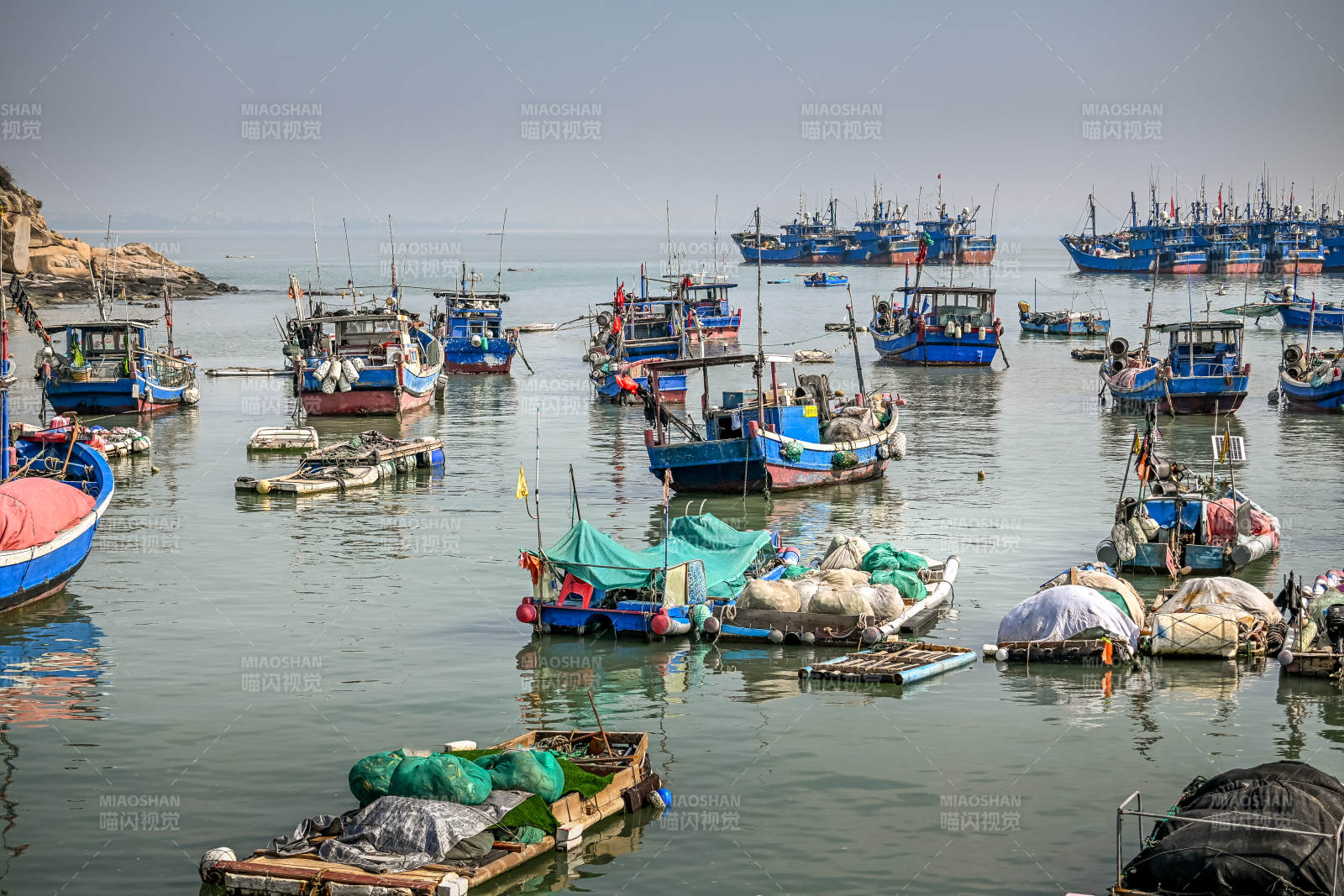 泉州渔港晨景图片