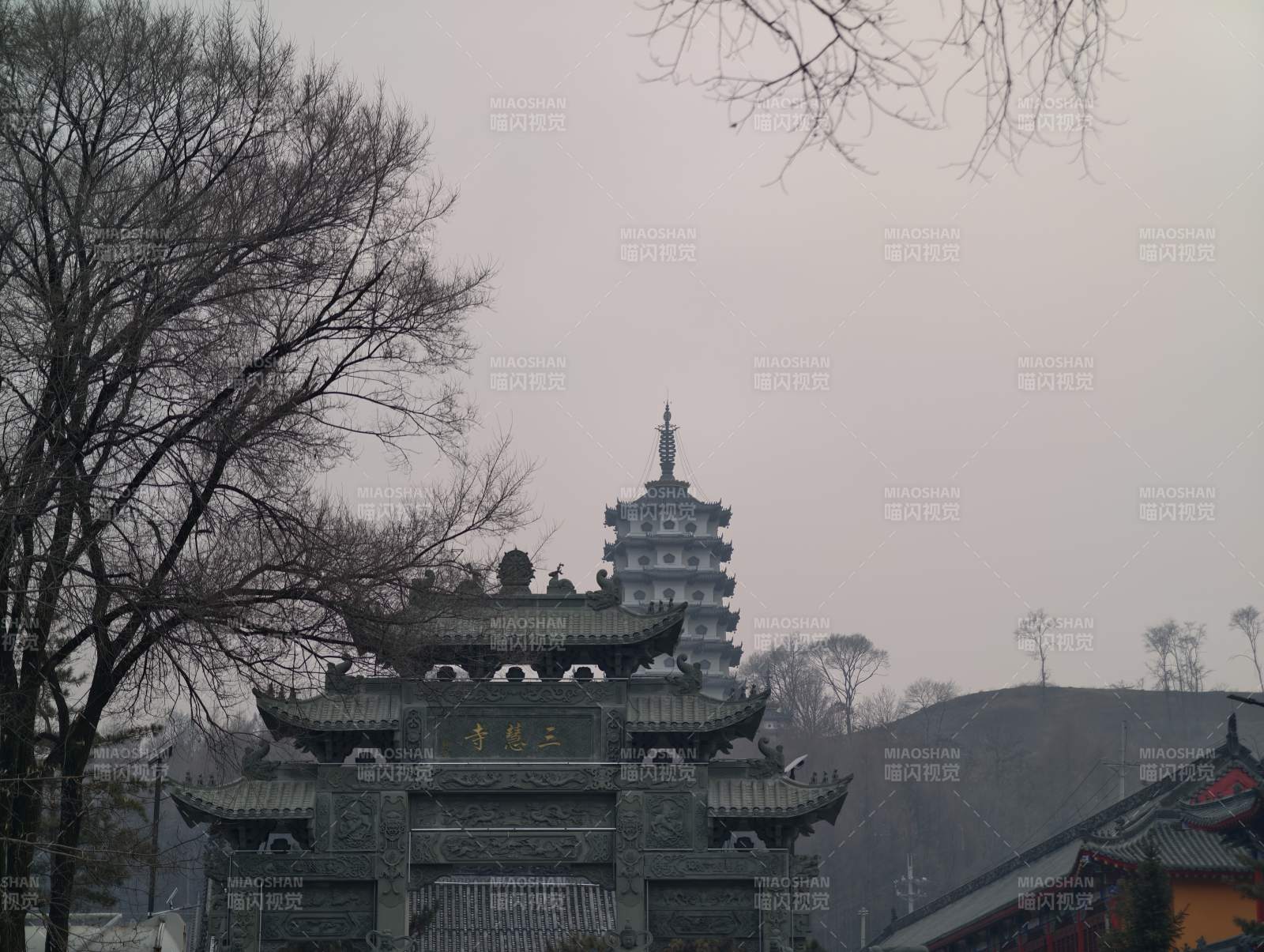 三慧寺冬景图片