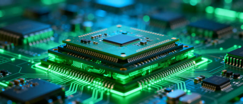 芯片电路特写图片