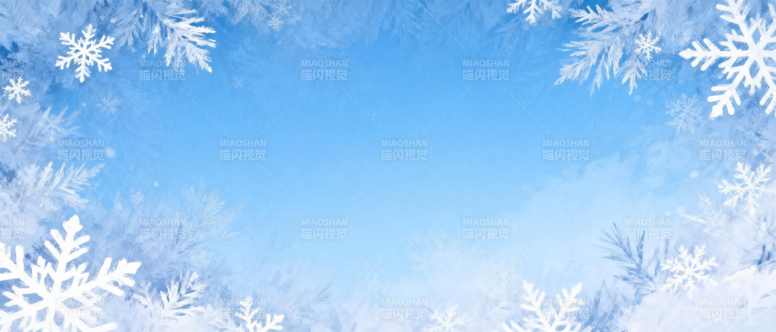 冬日雪景背景图片