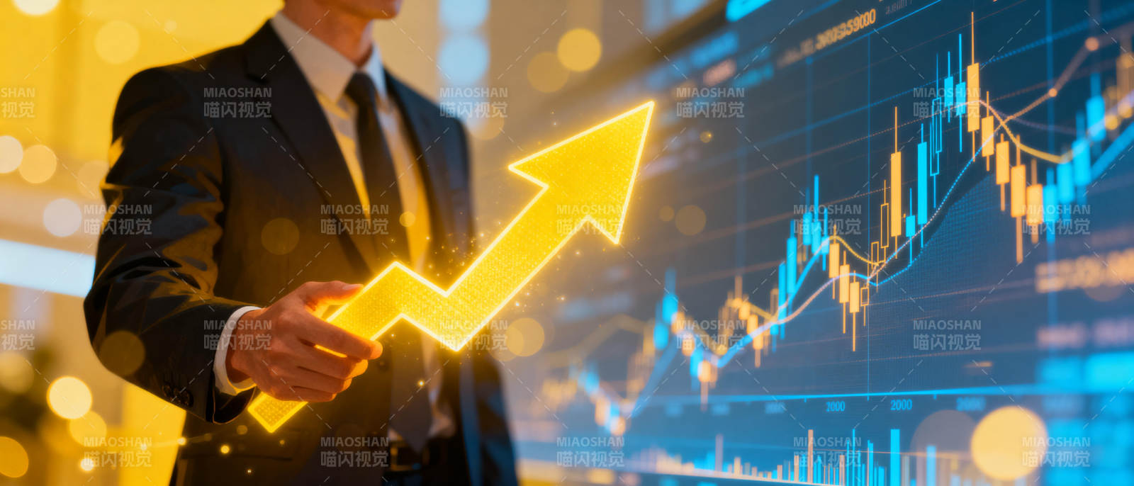 股市上涨趋势图片