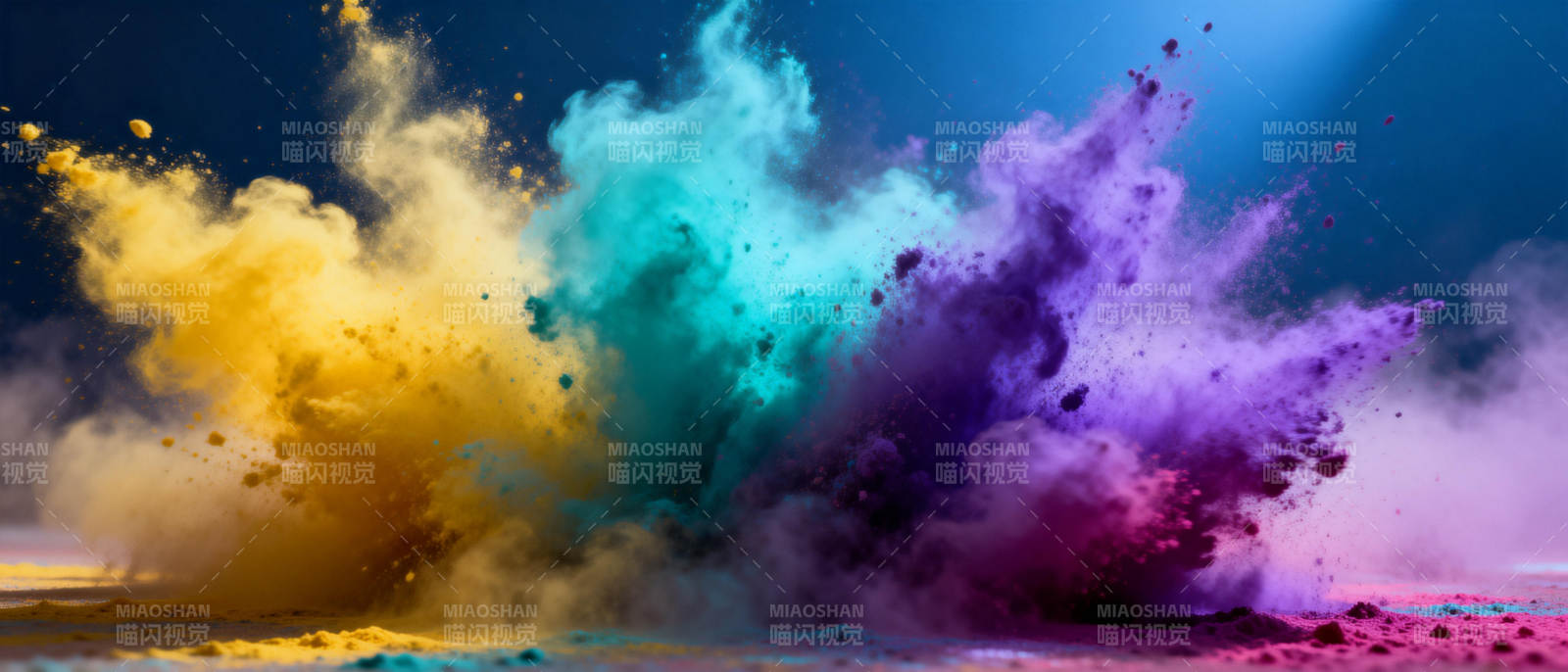 彩粉爆炸瞬间图片