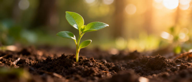 嫩芽破土而出图片