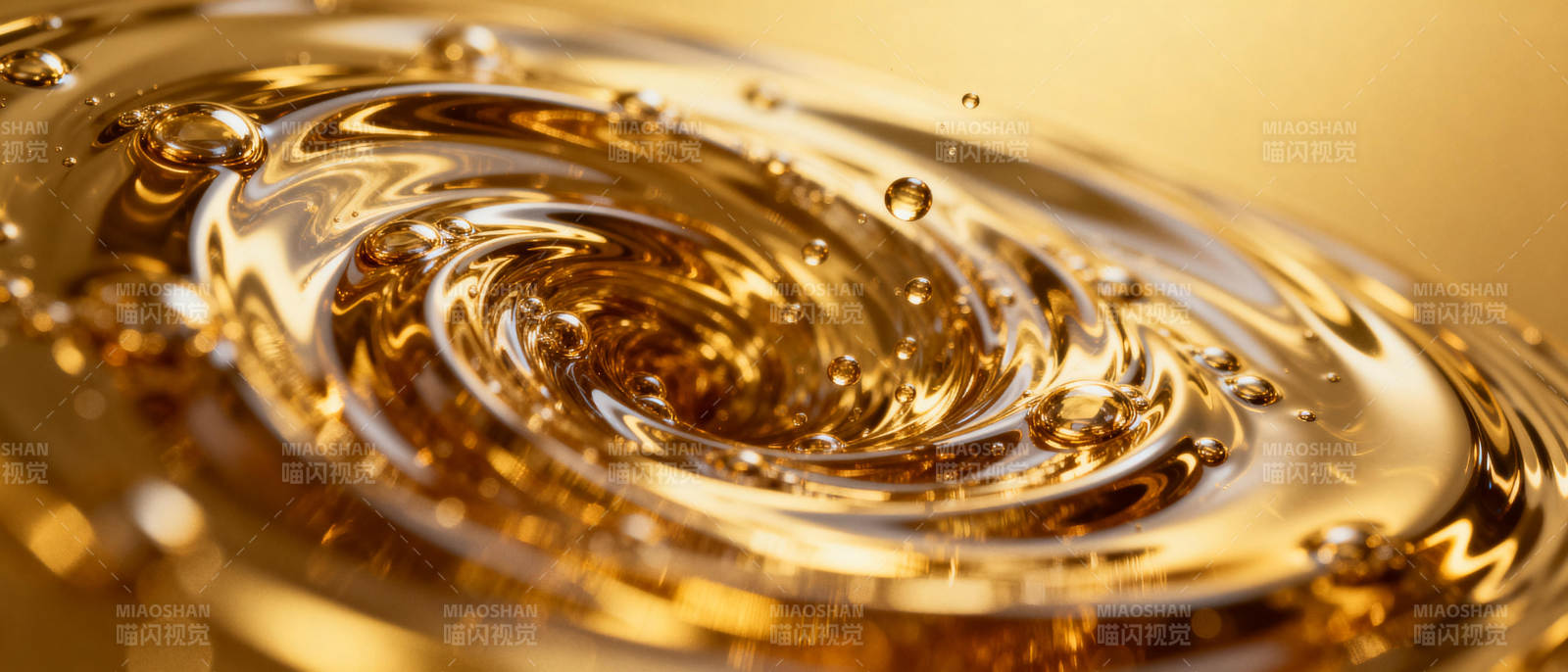 金色液体漩涡图片
