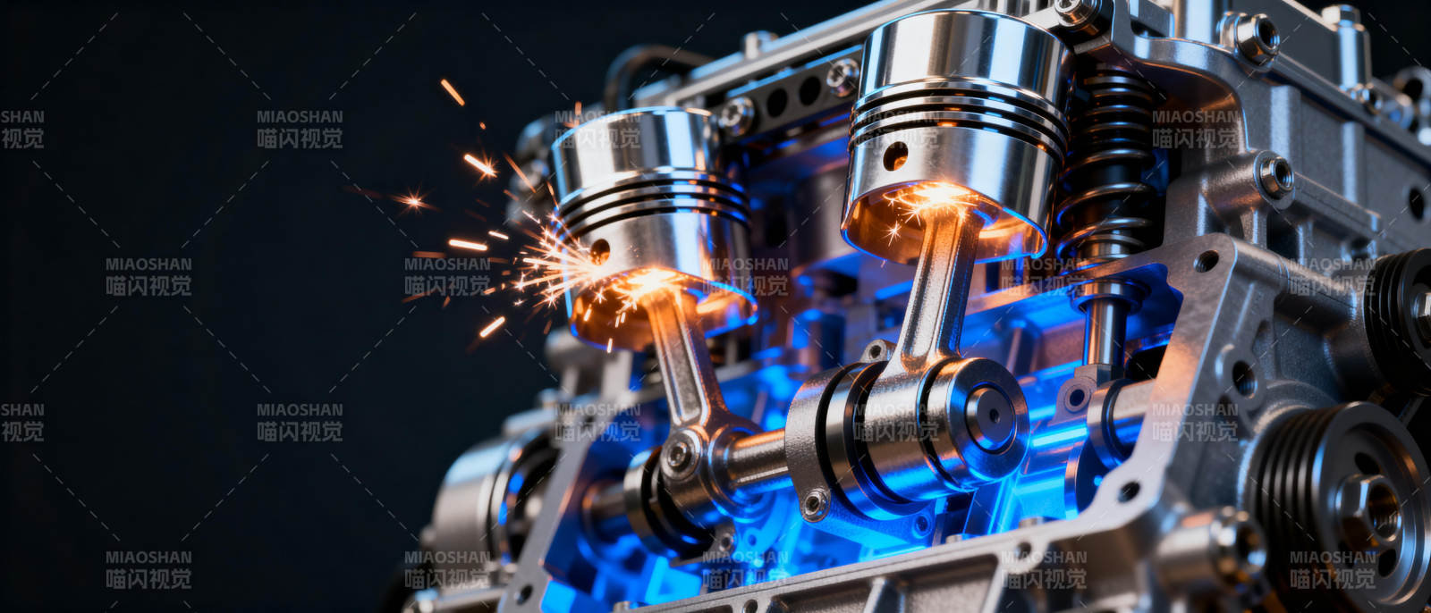 引擎燃烧瞬间图片