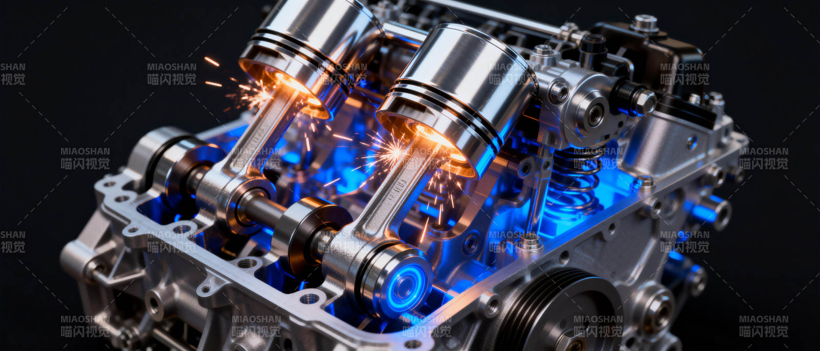 引擎燃烧瞬间图片