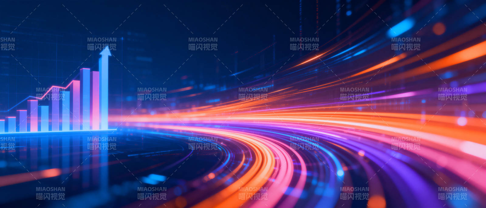 科技腾飞 数据激流图片