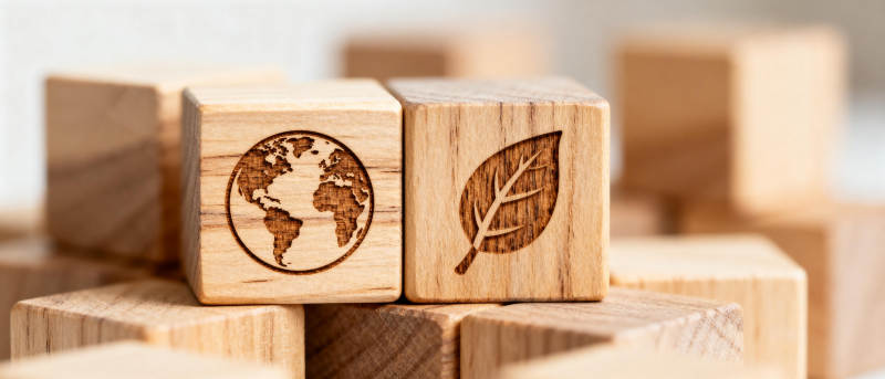 绿色地球木块图片