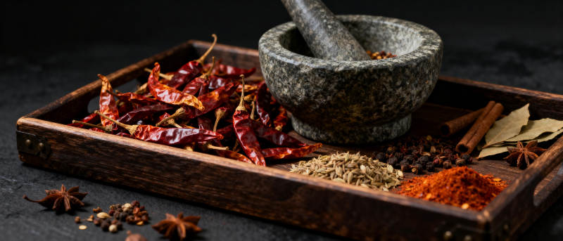 香料与研磨器图片