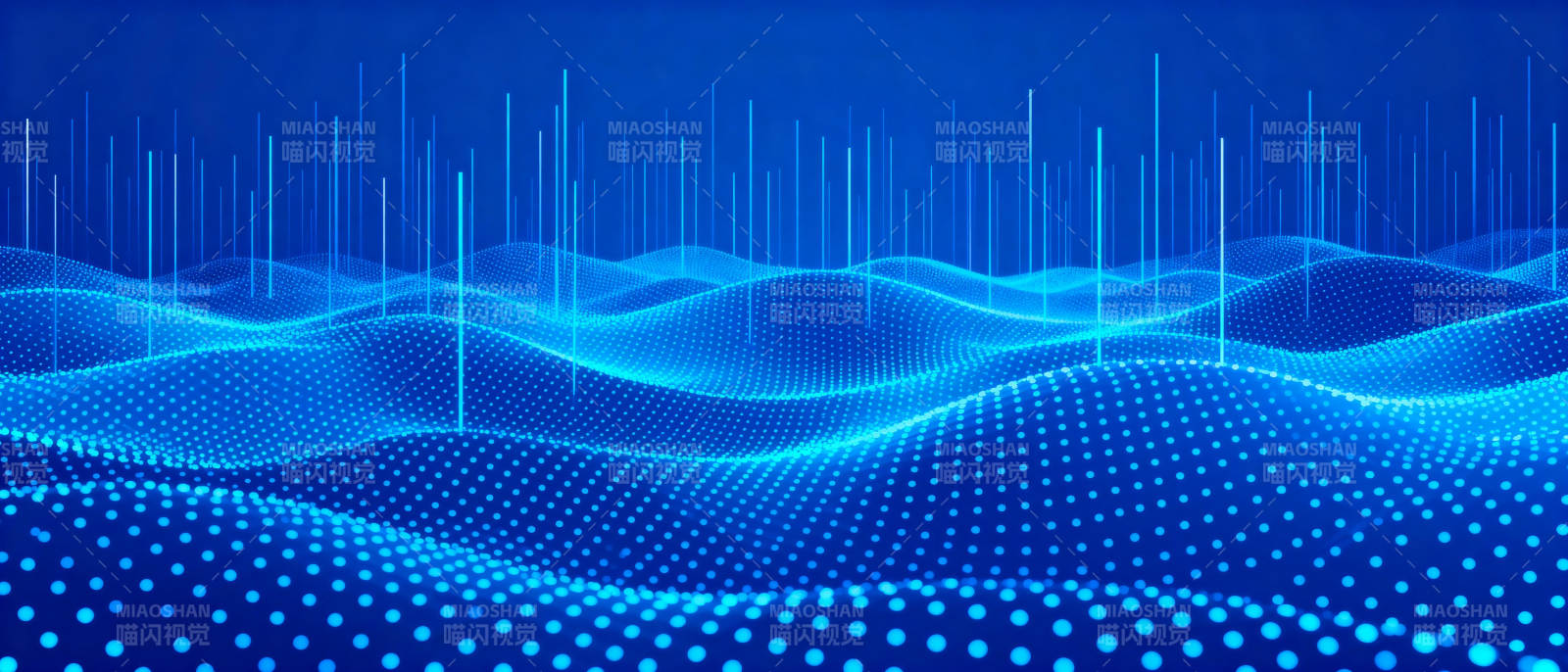 蓝色波浪科技感图片