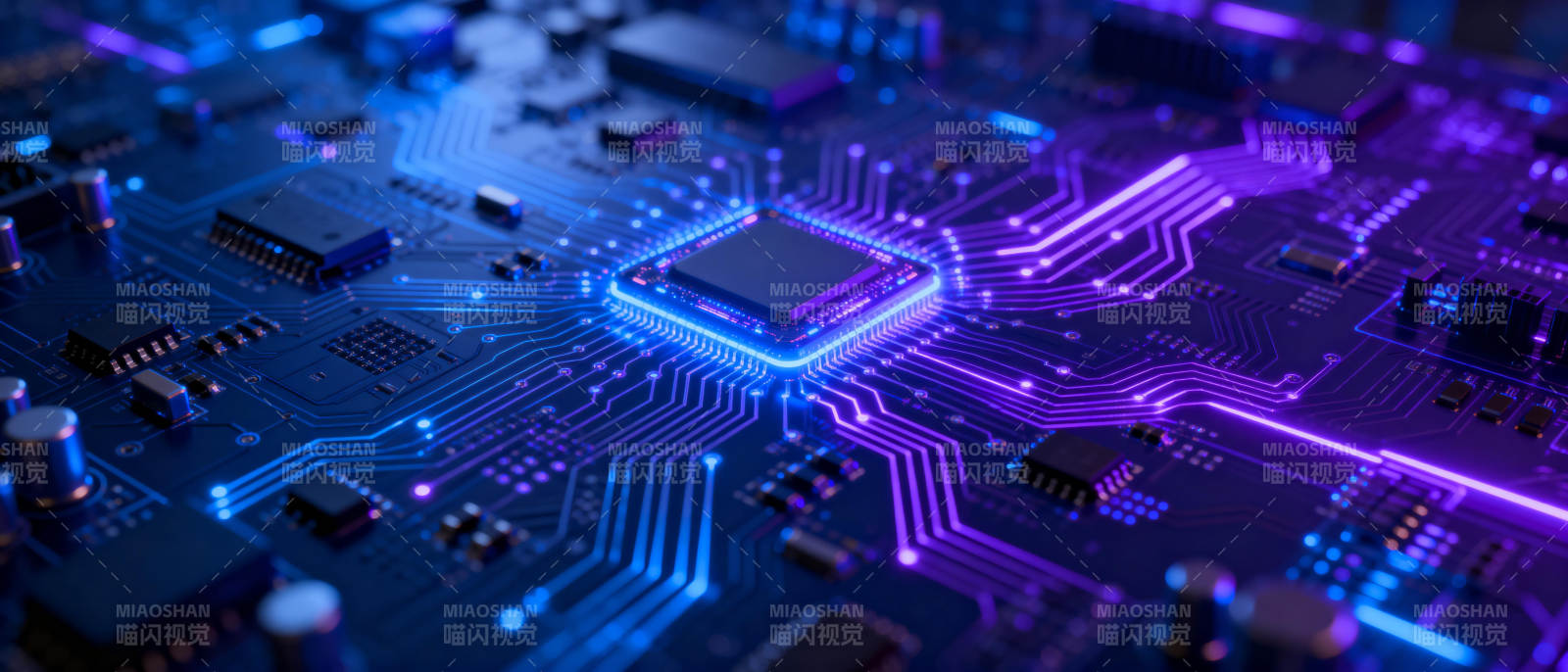 芯片电路光效图图片