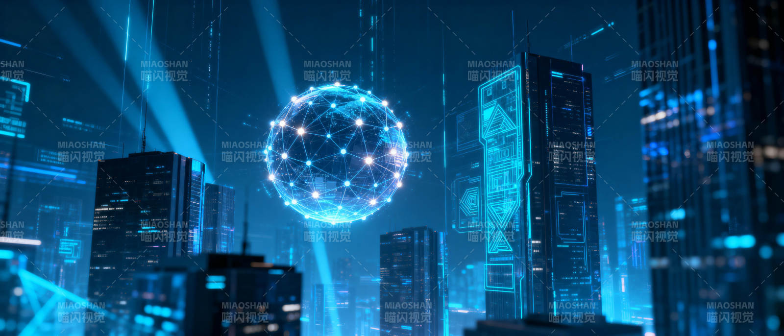 未来科技城市夜景图片