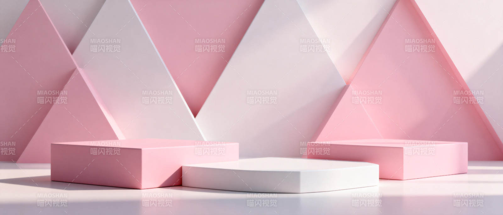 粉白几何舞台图片
