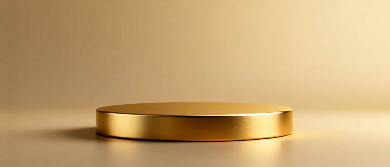金色圆台静置图片