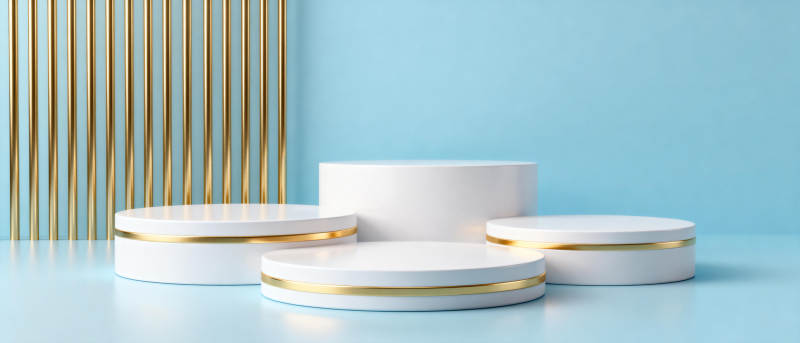 简约金色舞台展示图片