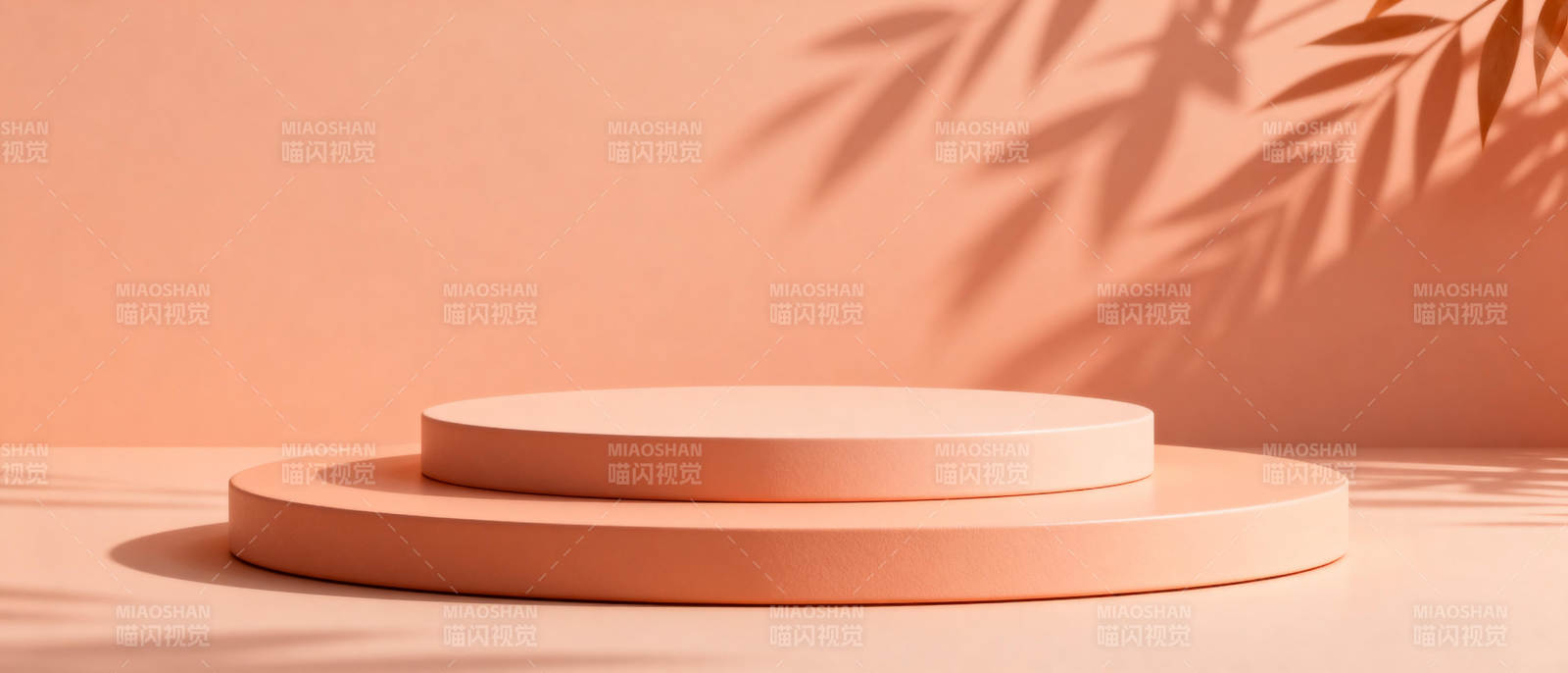 简约橙色展台图片