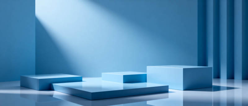 蓝调几何空间图片