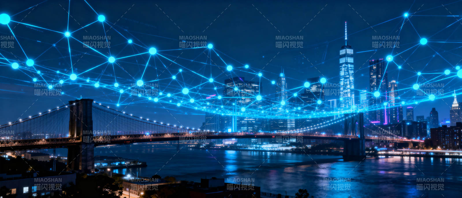 智慧都市夜景图片