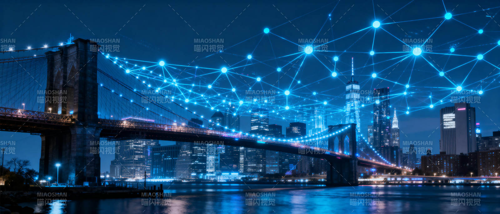 科技之桥夜景图片