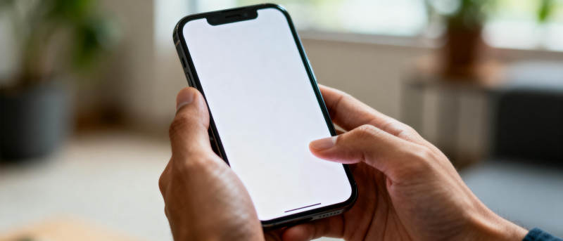 手持手机 屏幕空白图片