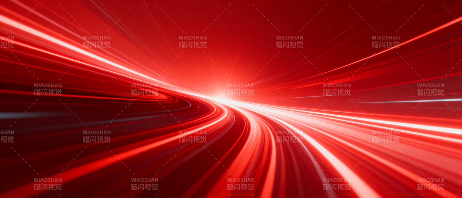 红色光速隧道图片