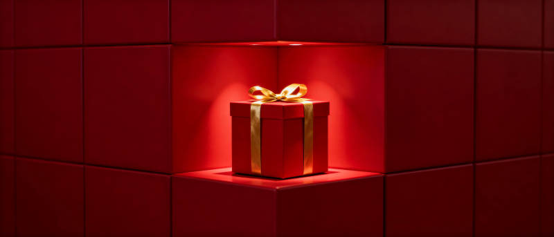 红礼盒 金丝带图片