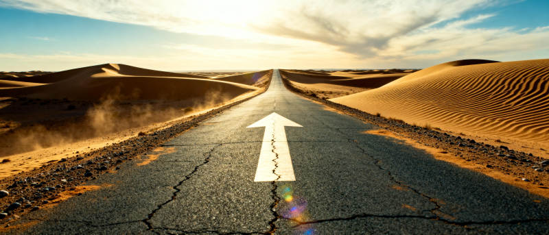 沙漠公路尽头图片