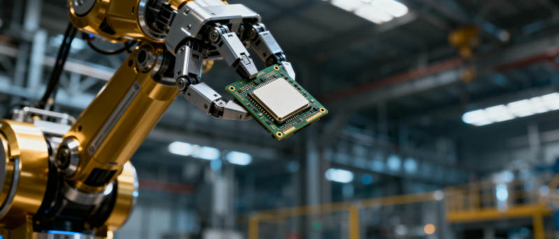机械臂抓取芯片图片