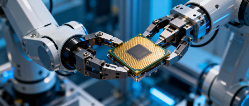 机械臂精准抓取芯片图片