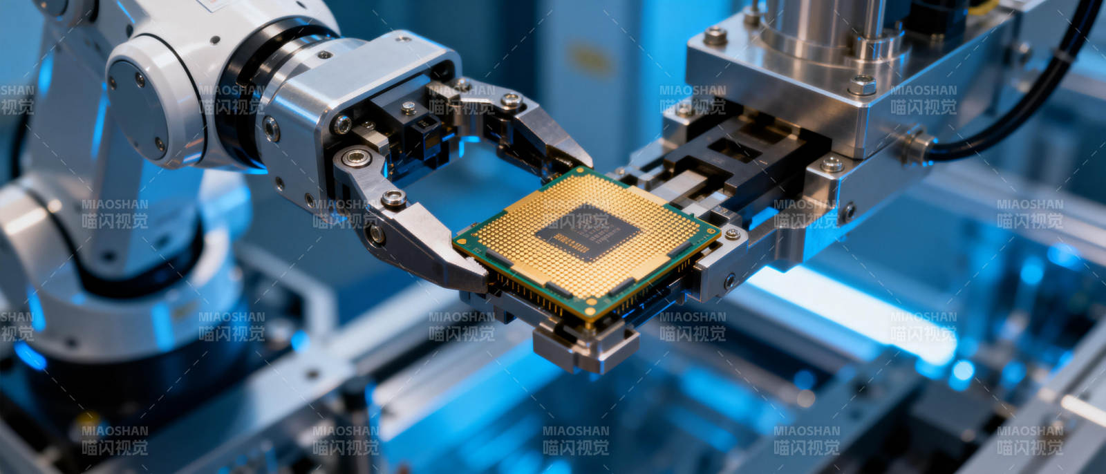 机械臂精准抓取芯片图片