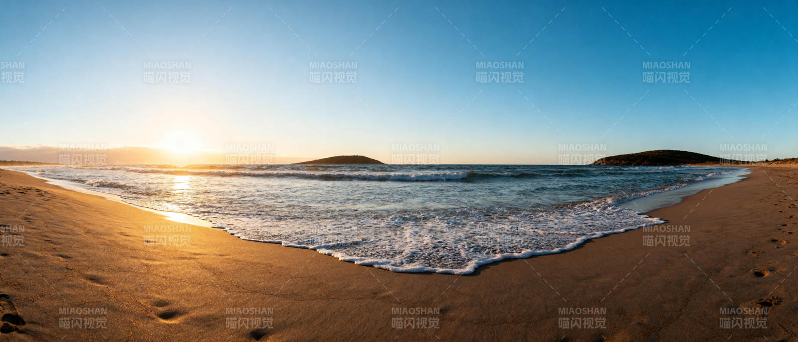 日出沙滩美景图片