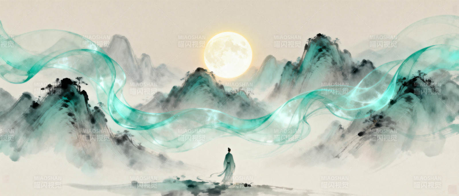 月下山河行图片