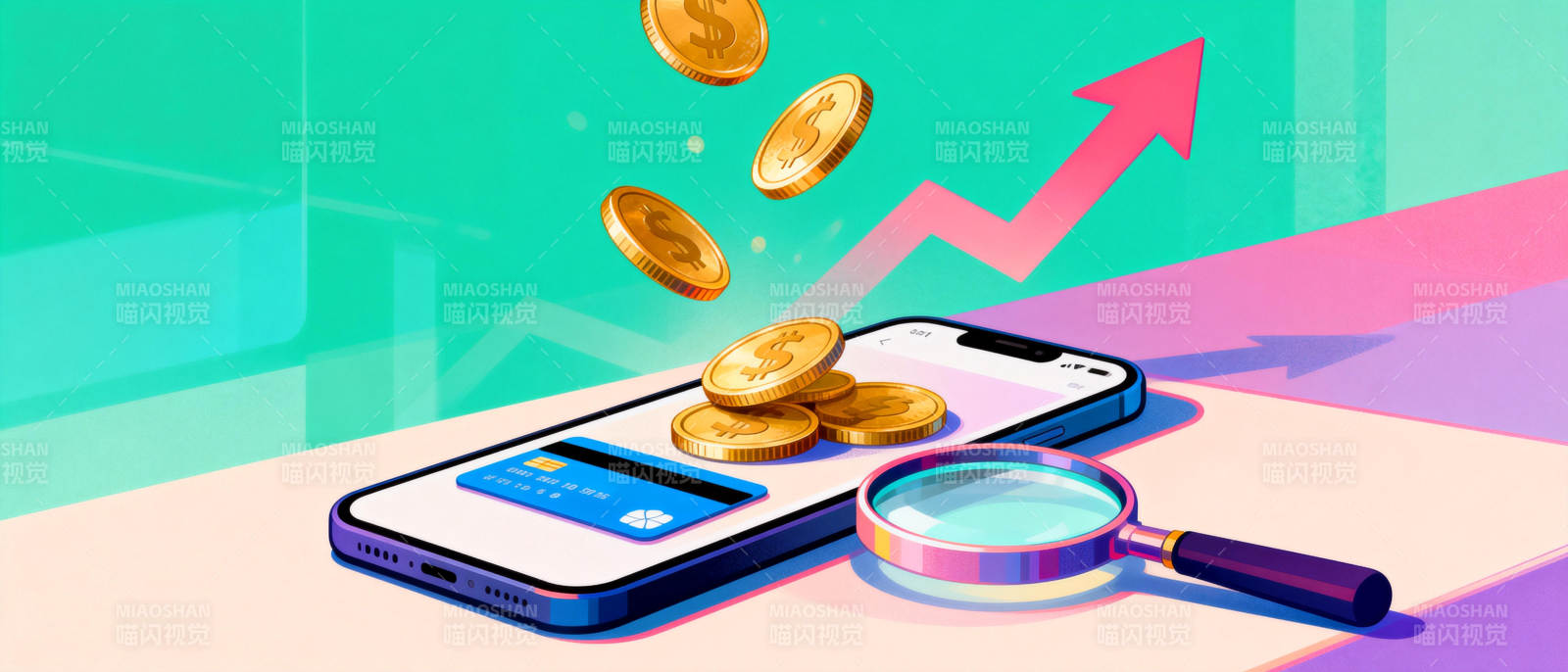 手机理财增长图图片