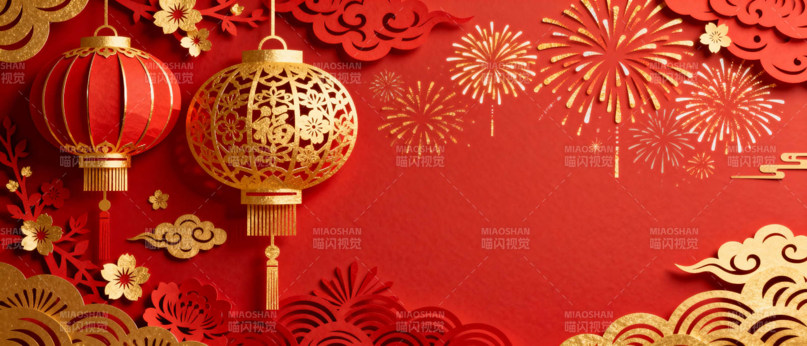 新春贺岁 红金喜庆图片