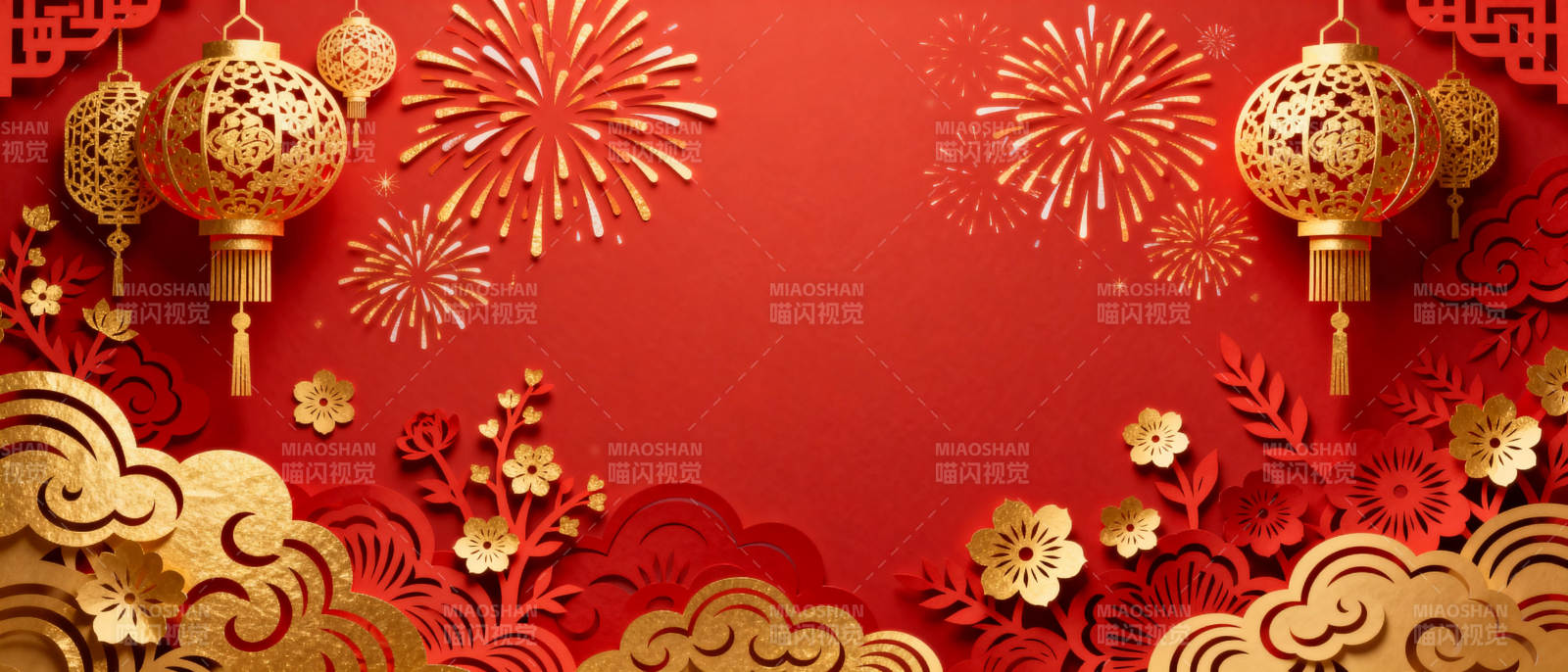 新春喜庆 金红迎福图片