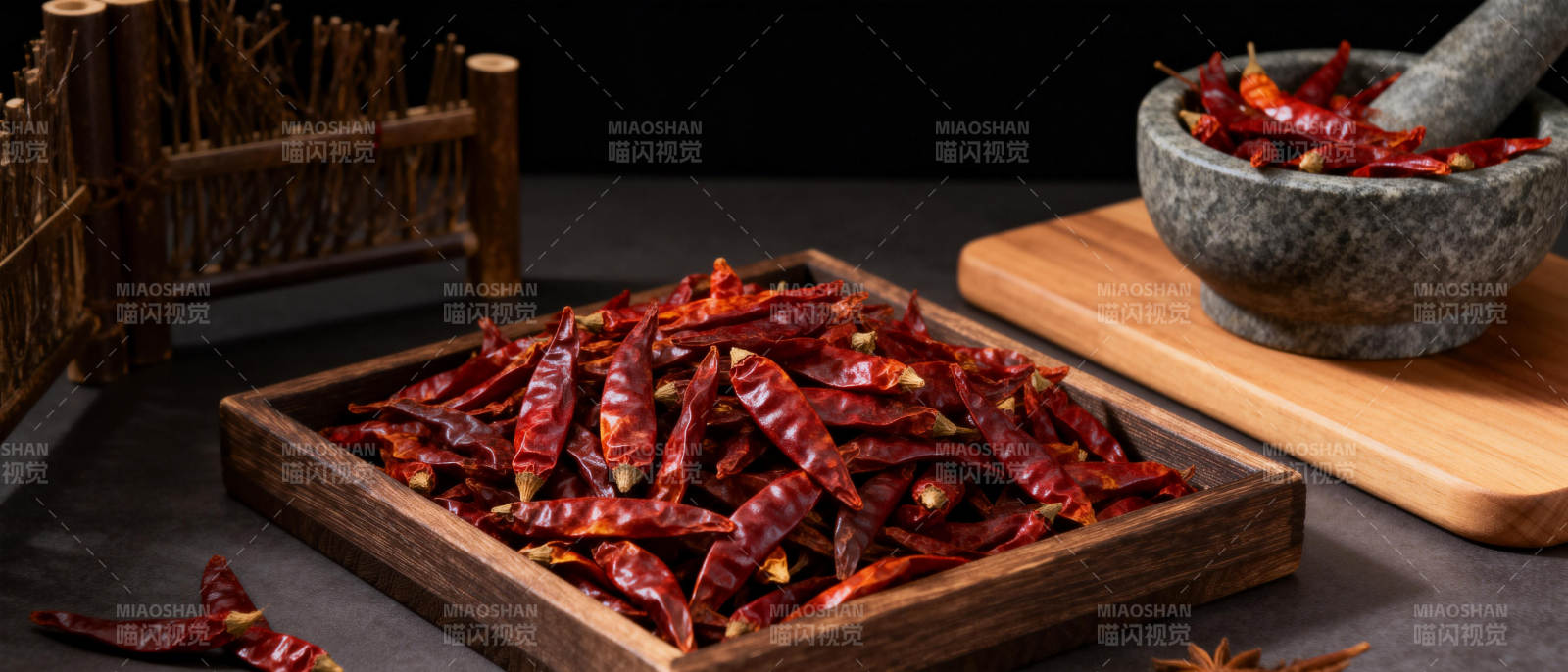 干辣椒特写图片