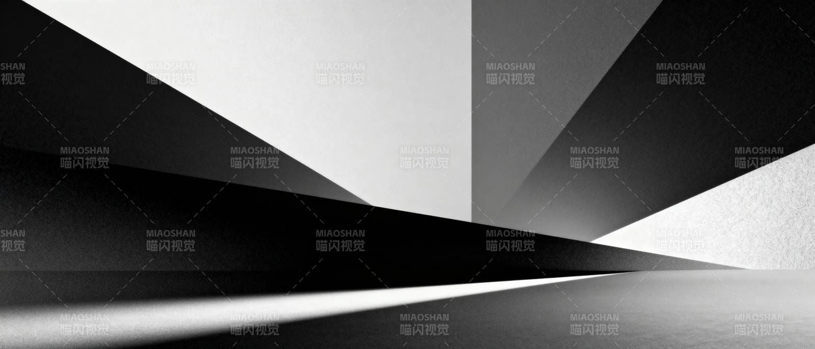 光影交错的几何空间图片